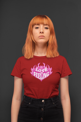 Love In Bones Orange Womenƒ??s T-Shirt | Hello Swanky